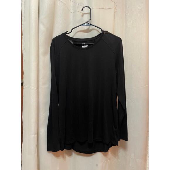 Old Navy Black dance shirt with cut out back L - Picture 1 of 2
